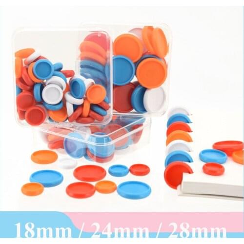 18mm/24mm/28mm Solid Color Plastic Ring Buckle Mixed Mushroom Hole Binding Book Notebook Disc Planner Ring Binder Easy Ring