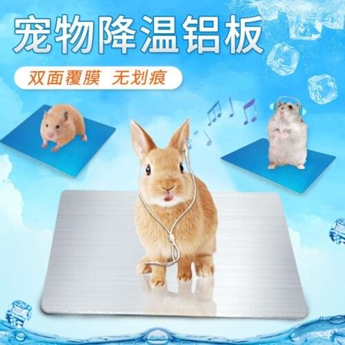 Pet summer cooling plate aluminum rabbit hamster chinchilla ice pad heat insulation piece dog mat