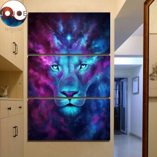 Firstborn by JoJoesArt HD print 3 piece canvas art Psychedelic Lion Home Decoration Wall Pictures For Bedroom CU-3093C