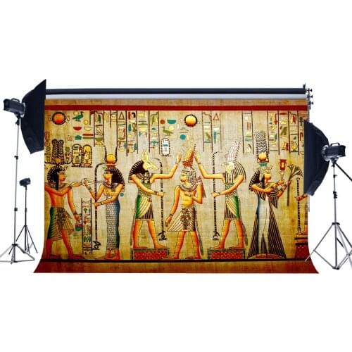 Shabby Egypt Backdrop Old Egyptian Ancient Pharaoh and Hieroglyphics Photography Background for Person Culture Historic Tourism