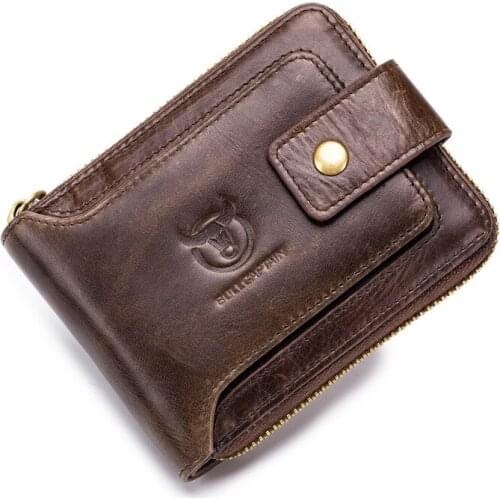 Luxury Designer Men Wallet Leather Men Wallet Coin Purse Small Card Short Wallets Male Hasp Multi-functional Cards Pocket Coffee