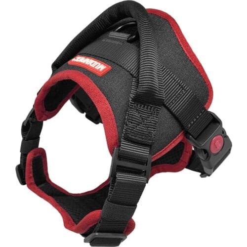 No Pull Dog Harness,Walking Pet Harness with 2 Metal Rings and Handle Adjustable Breathable Denim Soft Vest Easy Control