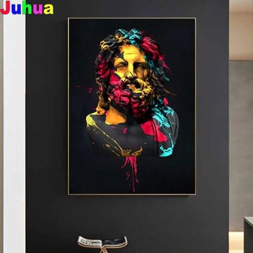 Greek Mythology Zeus Sculpture 5d diy diamond painting cross stitch full square round drill abstract diamond embroidery gift