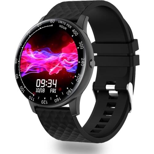 Smart Watch Full Round Screen Fitness Tracker IP68 Waterproof Blood Pressure Sport Smartwatch Women men for Android Ios iphone