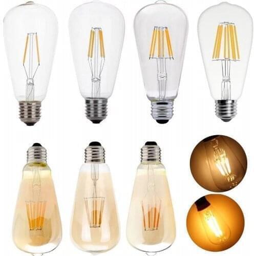 ST64 4W 6W 8W 10W Edison LED Filament Bulb lamp 220V E27 Vintage Antique Retro Edison Ampoule Replace Incandescent Light