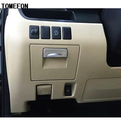 TOMEFON ABS Chrome For Toyota Highlander Kluger XU50 2015 2016 2017 Console Storage Box Container Handle ABS Chrome Car Styling