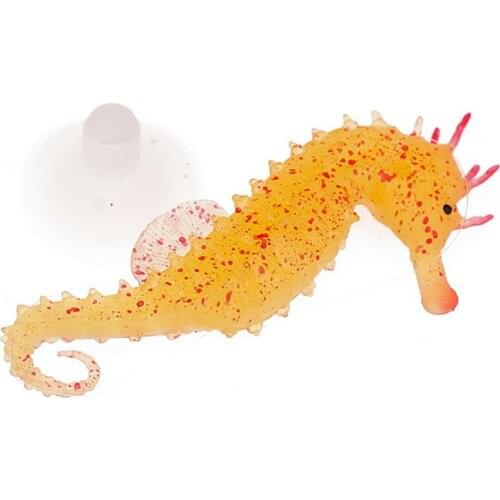 Aquarium Decorations, Silicone Glowing Artificial Hippocampus, Luminous Aquarium Seahorse Ornament for Fish Tank Decorations