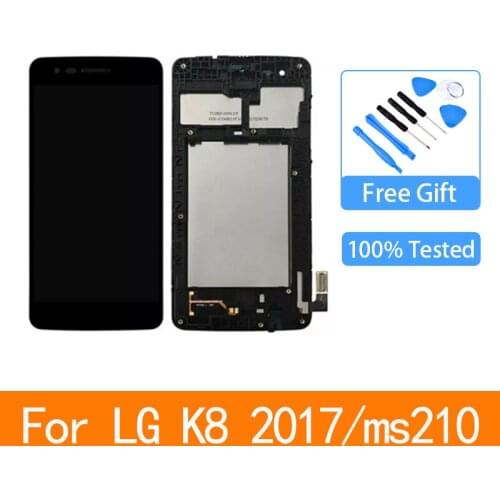 5.0"For LG K8 2017 Aristo M210 MS210 US215 M200N LCD Display Touch Screen Digitizer Assembly For LG MS210 LCD With fram
