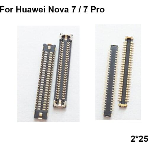 2pcs Dock Connector Micro USB Charging Port FPC connector For Huawei Nova 7 logic on motherboard mainboard For Huawei Nova 7 Pro