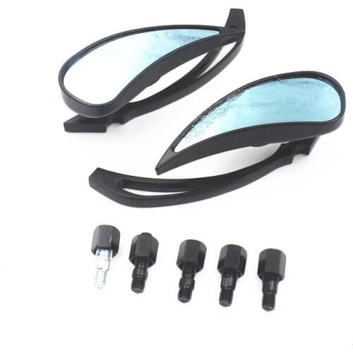 2pcs Universal 8mm 10mm Motorcycle Rearview Side Mirrors Custom For Harley Honda Yamaha Suzuki Kawasaki Cruiser Chopper Bobber