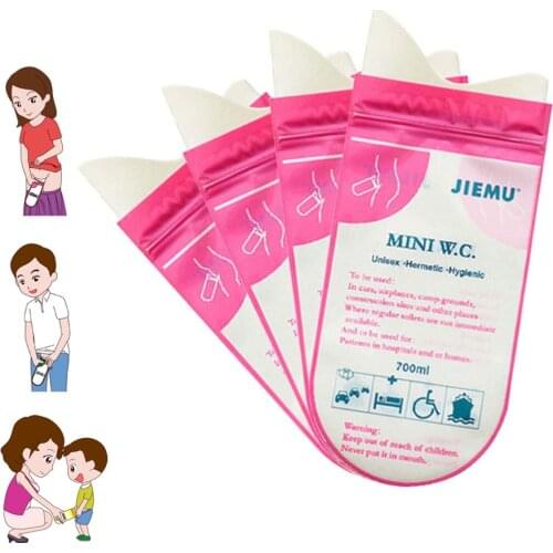 4pcs 700ml Emergency Portable Car Urine Bag Vomit Bag Auto Mini Mobile Toilet Disposable Handy Unisex Kids Using Outdoor