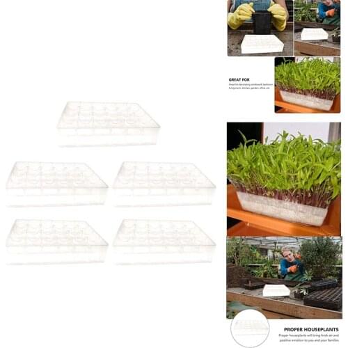 5Pcs Trays Seeding Starter Tray Garden Plant Germination Kit Starting Tray for Indoor Hydroponic Plants Growing