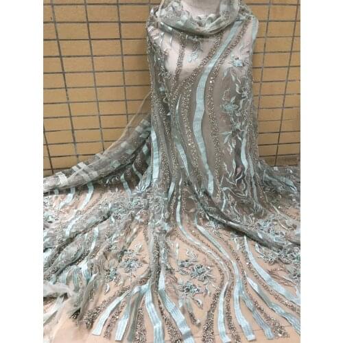 African Lace Fabric High Quality Lace Embroidered J-20989 Lace French Tulle Lace Fabric For Nigerian Party