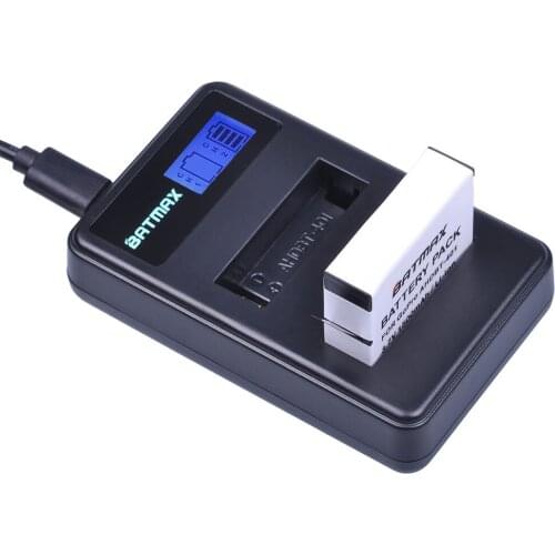 Batmax 1pc AHDBT-401 AHDBT 401 for Gopro Hero 4 Battery + LCD Display Dual USB Charger for Gopro Hero4 HD Camera P0019279