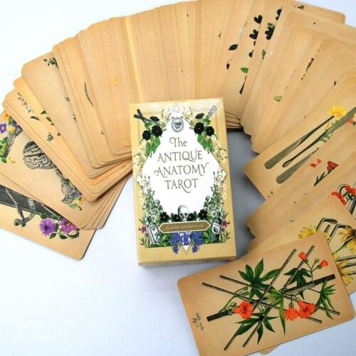The Antique Anatomy Tarot 78-Card Deck Full English Divination Oracle CardsDivination Fate Family Party Board Game
