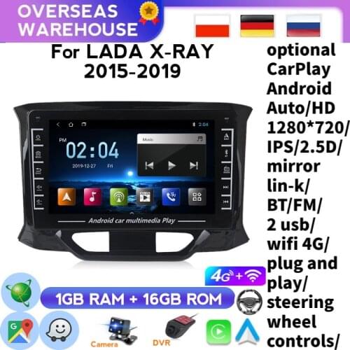 2 Din Android Car Radio Cassette Recorder For LADA X Ray Xray 2015 - 2019 Car Multimedia Player Navigation GPS Dvd Player MP5