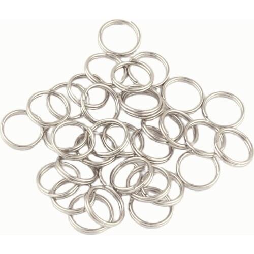 10mm Silver Double Split Ring Purse Making Hardware Key Ring Hook Clip Jewelry Making Metal Clasp Connector Dog Collar