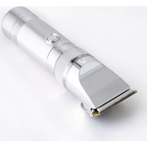 Kemei Rechargeable Hair Clipper Trimmers Aluminum Alloy Wahl Clip Cordless Profissional For Man&Kids Hair Cutting Machine Shaver