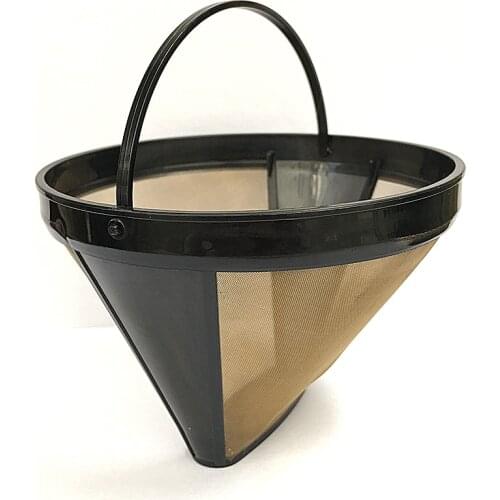 HOT SALE 1PC Permanent Reusable #4 Cone Shape Coffee Filter Mesh Basket Stainless New Coffee Filters Coffeeware