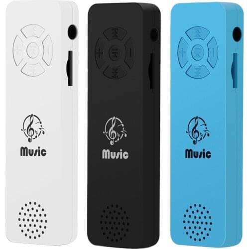 Fashion MP3 Student Sports Running Music Walkman Ultra Thin Card Inserting Loudspeaker Function MP3 Player Support TFCard