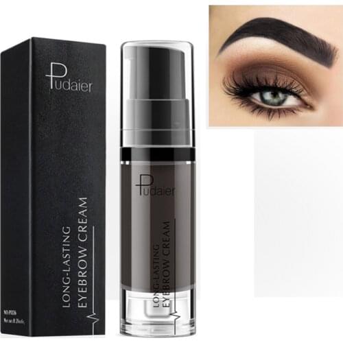 6 Colors Henna Eyebrow Gel Waterproof Tint Makeup Brush Set Brown Enhancer Eye Brow Dye Cream Make Up Paint Cosmetic