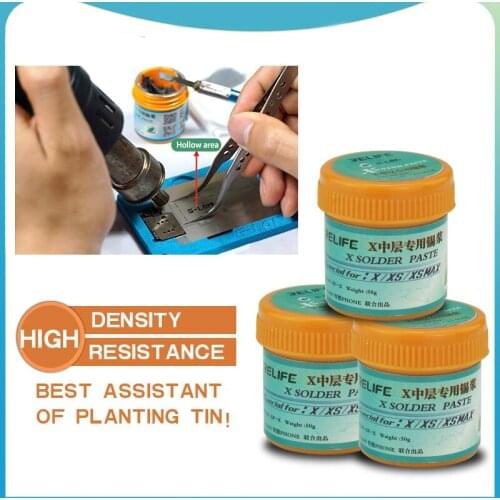 Relife SP-X middle layer special solder paste low temperature 158 degree for iPhone x xs xs max high density solder paste