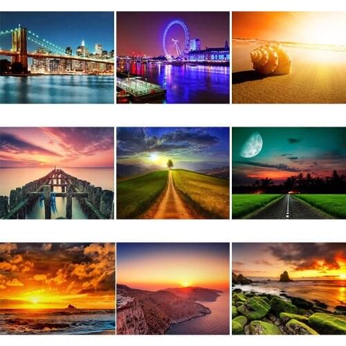 Full Square/Round 5D DIY Diamond Painting Sunset landscape picture of Rhinestones Diamond Embroidery Sale home decoration FG1799