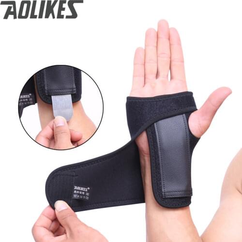 Adjustable Fitness Weight Lift Hand Brace Wrist Support Splint Sport WristBand Safe Steel Arthritis Sprains Strain Hand Bandage
