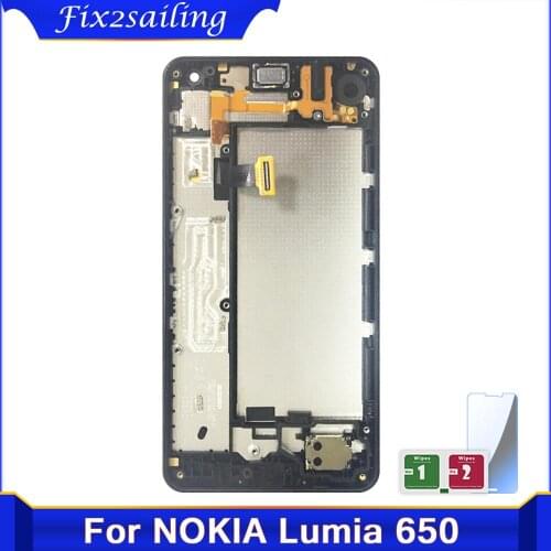 Super Amoled LCD For Microsoft Nokia Lumia 650 Saana RM-1154 LCD Display+Touch Screen Digitizer Assembly with Frame Replacement