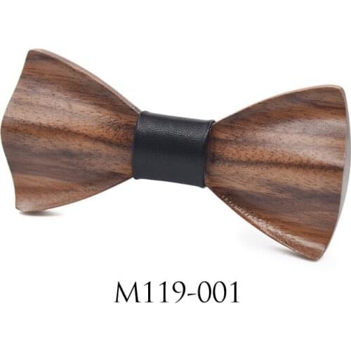 High Grade 3D Wedding Tie Men and Women Fashion Wedding Party Wooden Tie Solid DIY Bow Tie for Men Butterfly