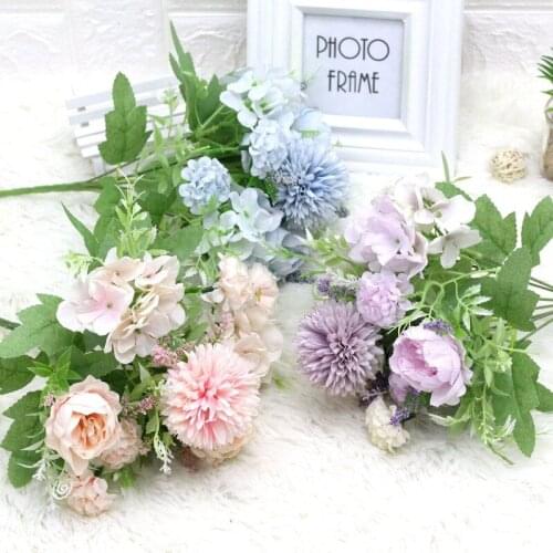 Western Peony Rose Wedding Decoration hand holding flower home fake plants home decor artificial flower