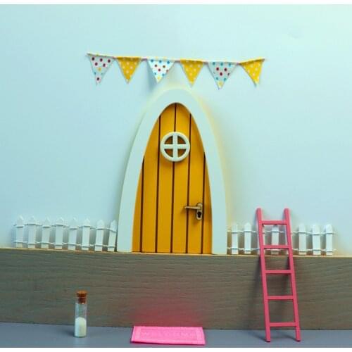 Yellow Miniature Magical Elf Fairy Door - Fairy Garden - Fairytale Door - Tooth Fairy Door