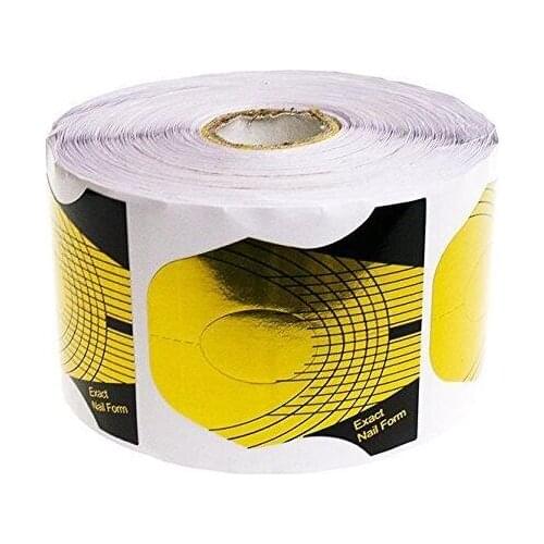 Gold Colors new Molded guides (Exact Nail Form) 500 Units - nail molds NAIL FORM Gel / Acrylic nails, free shipping