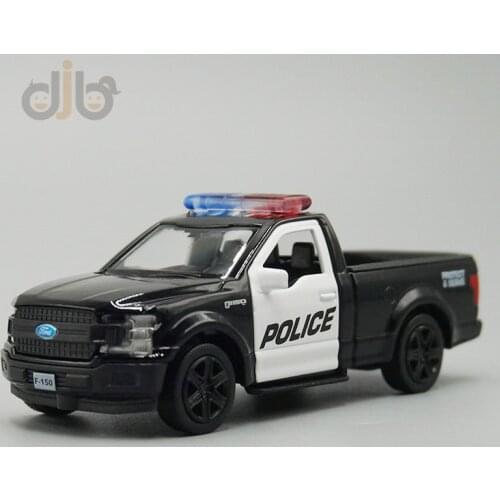 1:36 Diecast Car Model F-150 Police Patrol Wagon Pull Back Car