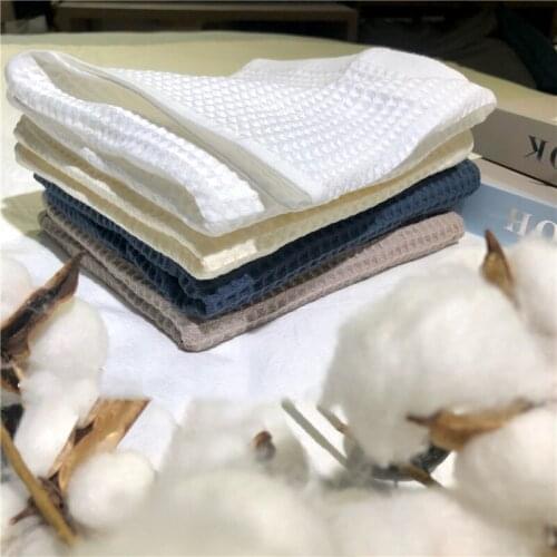 2pcs/set 100% Cotton Waffle Bath Towels For Adult Kids Face Care Magic Soft Absorbent Towel Household Bathroom Towel Sets