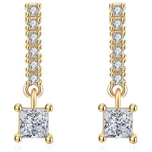 2021 fashion new 1-word square elegant Earrings Korean temperament sweet lovely high quality Earrings