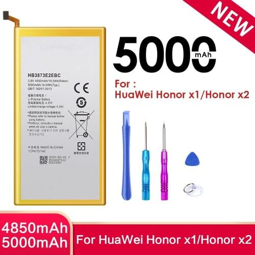Original SIYAA HB3873E2EBC Battery For Huawei Honor X1 X2 X 1 2 Mobile Phone Batteries 5000mAh High Capacity With Free Tools