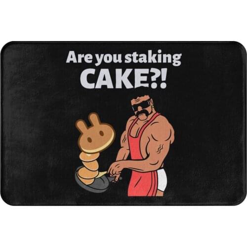 PancakeSwap Cake Crypto Miners Anti-Slip Doormat Kitchen Mat Staking Hallway Carpet Welcome Rug Bedroom Decorative