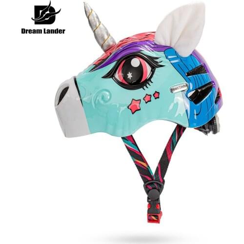 Dream Lander 3D Cartoon Kids Bicycle Helmet Childrens Outoor Sport Safty Helmet Boys Girls Toddler Balance Bike Helmet