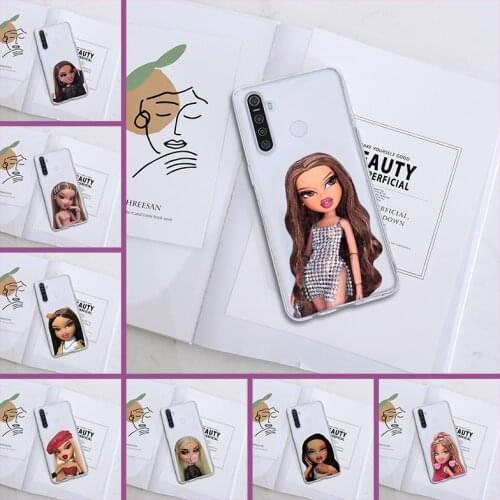 For Realme C3 X3 Xt C11 6i X Phone Case Soft Barbie Doll Cute Silicone Transparent Back Cover For Oppo Realme 5 6 X50 X2 Pro