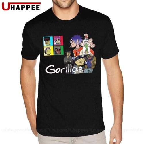 Gorillaz Rock Band T Shirt Young Boy 2020 Fashion Tee Shirt Mens Short Sleeve Brands Designer Top Apparel