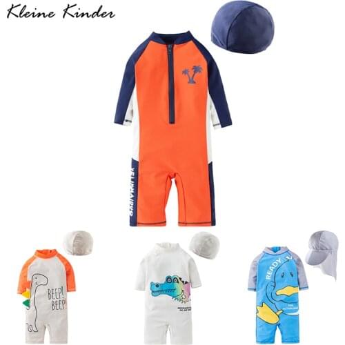 Swimwear Baby Boy Long Sleeves UV Protection Kids Swimsuit for Boys Childrens Bathing Suits Summer Beachwear Child Pool Clothes