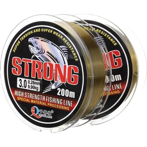 200M Nylon Fishing Line Fluorocarbon Coated Monofilament Fishing Leader Line Carp Fishing Wire Fishing Accessories