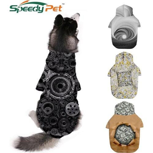 3D Print Fashion Pet Dog Winter Shirt Coat Hoodie Pet Winter Clothes Warm And Soft Pet Dog Sweaters For Small Medium Large Dogs