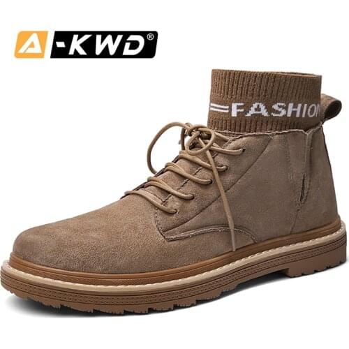 Fashion Socks Boots Men High Top Sneakers Man Luxury Brand Chaussure Montante Homme Work Boots Men Winter Men Shoes Mens Boots