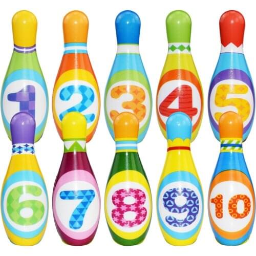 12-piece Mini Bowling Set Kids Children Fitness Throw Game Toy for Education