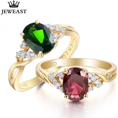 ENZO Natural Diopside/garnet 18K Pure Gold 2020 New Hot Selling Top Ring Women Ring For Ladies Woman Genuine Jewelry