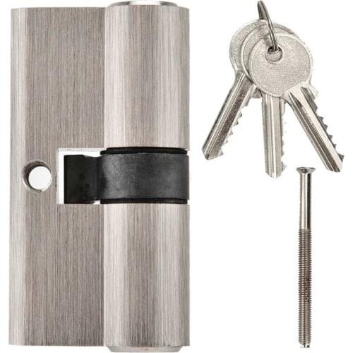 L60mm Copper Dual Open Lock Cylinder Anti-theft Wooden Door Lock Cylinder