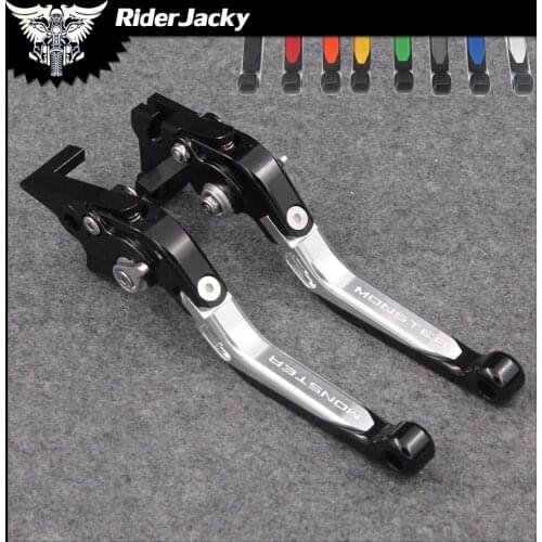 RiderJacky Folding Extendable Motorcycle Brakes Clutch Levers For Ducati 821 Monster/Dark/Stripe 2018