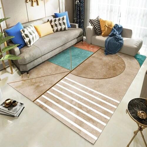 Modern Art Office Japanese Cover Waterproof Carpets For Living Room Black And White Fabric Mat Colourful Pattern Home Decor Rugs